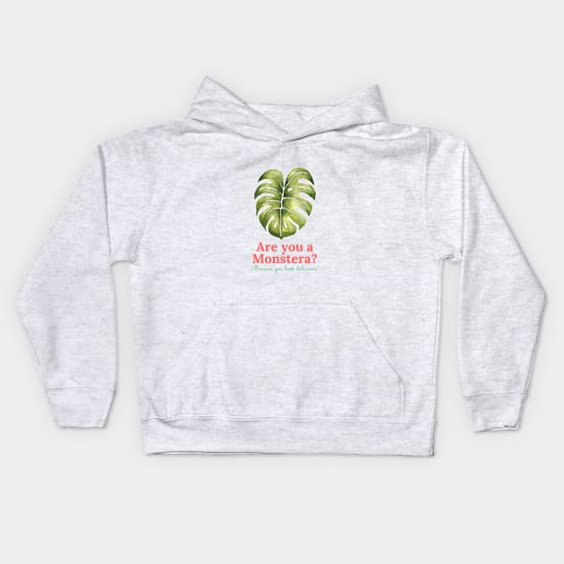 Monstera Deliciosa Kids Hoodie by Planty of T-shirts